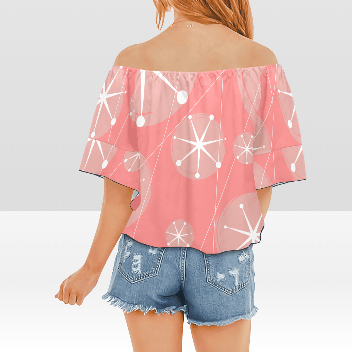 Retro Apparel, Tie At the Waist Flowy Groovy, Mod Blouses