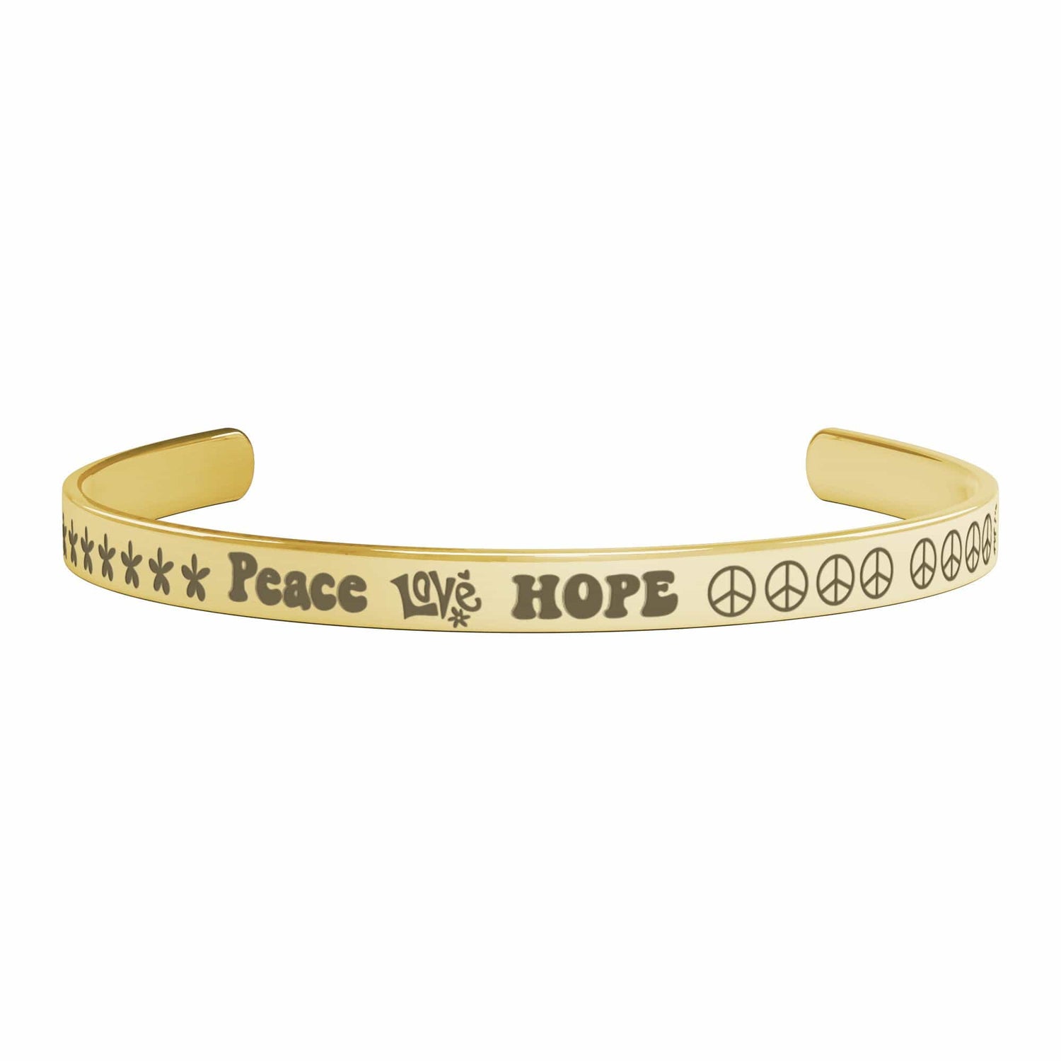 Retro Cuff Bracelet, Peace, Love, Hope, Mod Daisy, Peace Sign, Special Bracelet Gift For Her Jewelry