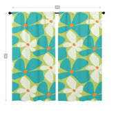 Retro Flower Power, Happy Colors Teal, Green, White, 70& Mid Century Modern Gal