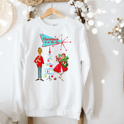 Retro Holiday, Christmas Party, Mid Century Mod, Kitschy Christmas Unisex Heavy Blend™ Crewneck Sweatshirt Sweatshirt
