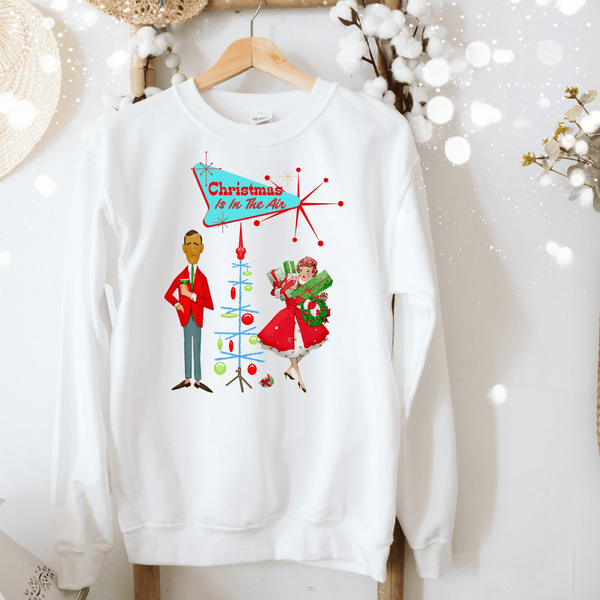 Retro Holiday, Christmas Party, Mid Century Mod, Kitschy Christmas Unisex Heavy Blend™ Crewneck Sweatshirt