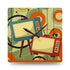 Retro Mid Century Modern Geometric Art,  Retro TV, Orange, Green Cool Acrylic Wall Clock Home Decor