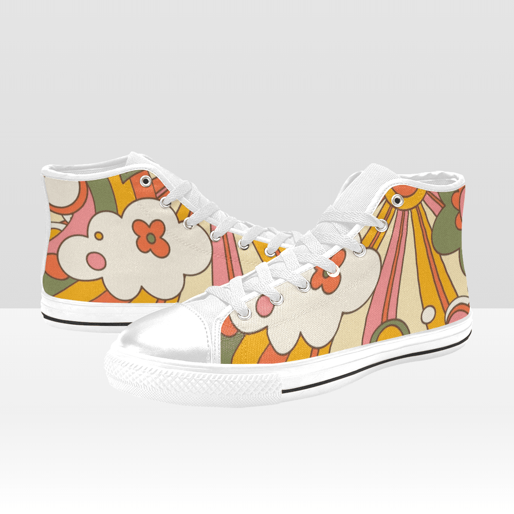 Retro Sneakers For Women And Teen Girls, Hipster High Tops