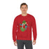 Mid Century Modern Men Couples Sweatshirt, Gay Couple, Retro Holidaay Heavy Blend™ Crewneck Sweatshirt Sweatshirt S / Red
