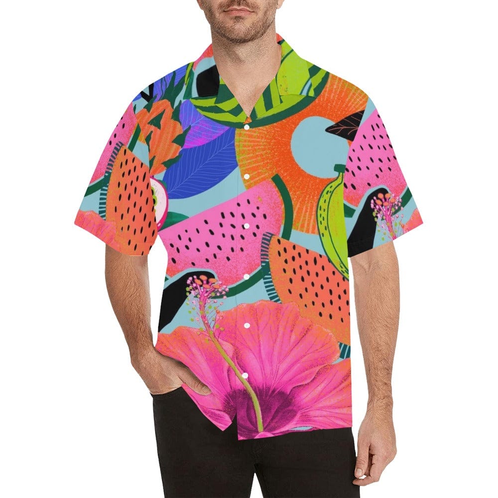 Mid Century Modern Man, Atomic Retro Hawaiin Party Shirts S / Tiki Man Tropical Men&