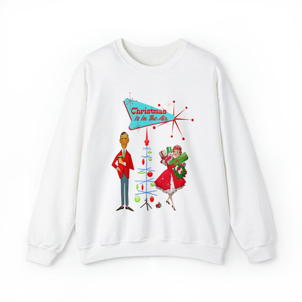 Retro Holiday, Christmas Party, Mid Century Mod, Kitschy Christmas Unisex Heavy Blend™ Crewneck Sweatshirt