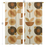 Scandinavian, Modern, Beige, Brown, Terracotta, Modern Danish, Hygge Nordic Window Curtains Curtains Mid Century Modern Gal