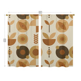 Scandinavian, Modern, Beige, Brown, Terracotta, Modern Danish, Hygge Nordic Window Curtains Curtains Mid Century Modern Gal