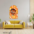 Flower Power 60s 70s Mod Gal In Retro Egg Chair Kitschy Mid Century Modern Arc Wall Art - Mid Century Modern Gal