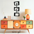 Mid Century Modern Geometric Metal Wall Art With Atomic Kitty - Mid Century Modern Gal