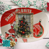 Vintage Christmas Ad Card, Mid Century Modern 50s Holiday Platter - Mid Century Modern Gal