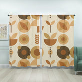 Scandinavian, Modern, Beige, Brown, Terracotta, Modern Danish, Hygge Nordic Window Curtains Curtains W104"x L84" Mid Century Modern Gal