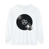 45 Rpm Vinyl Record, Cool Atomic Cat, Music Lover, DJ Spinning Unisex Long Sleeve T-Shirt Long-sleeve White / 3XL