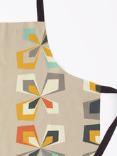 Mid Mod 60s 70s Scandi Flower Beige, Pinwheel Butterfly Retro MCM Apron - Mid Century Modern Gal