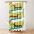 Mid Century Modern Doxie Dog, Dachshund Lover, Retro Mod Shower Curtains - Mid Century Modern Gal