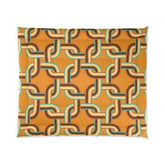 Mid Century Modern King Size Retro Orange Multicolor Comforter 104" × 88"