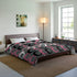 Mid Modernist, Gray, Pink, Black, White, Geometric Retro Circles, Mid Century Modern MCM Home Decor Comforter Home Decor 104" × 88" Mid Century Modern Gal