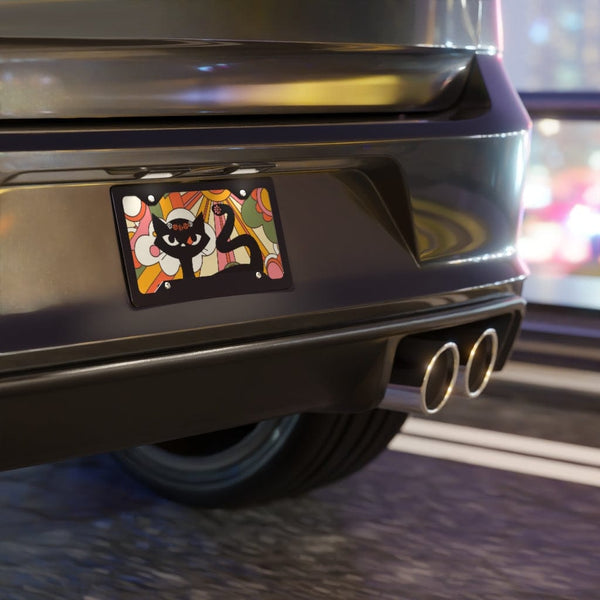60's 70's Flower Power, Mod Cat, Trippie Hippy, Groovy Vanity Plate