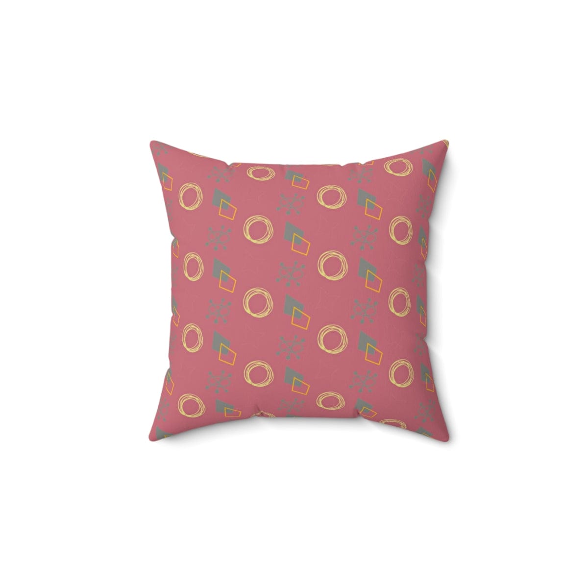 Mid Century Modern Pillow, Pale Purple,  Mallow Flower, Abstract, Retro Groovy MCM Pillow And Insert Home Decor 14&quot; × 14&quot;