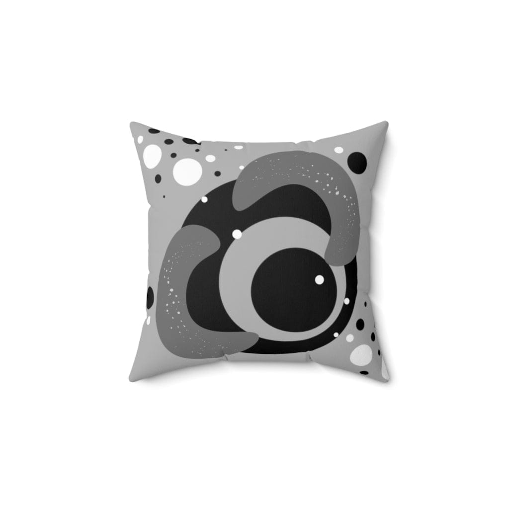 Mid Mod, Space Age, Orb, Modernist, Gray, White Black, Retro, MCM Home Decor Pillow Cushion And Insert Home Decor 14&quot; × 14&quot;