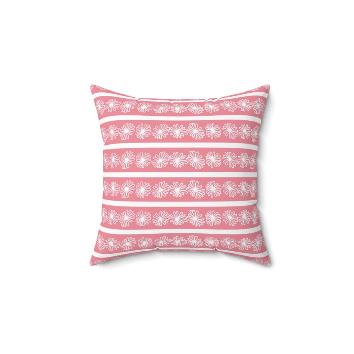 Pink Retro Daisy, Pyrex Lover, Collector, Mid Mod Pillow And Insert Home Decor 14&quot; × 14&quot;