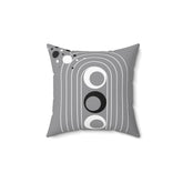 Retro, Mid Mod, Modernist, Minimalist, Gray, Black, Abstract, Boho, Mid Mod MCM Home Decor, Pillow Cushion And Insert Home Decor 14" × 14"