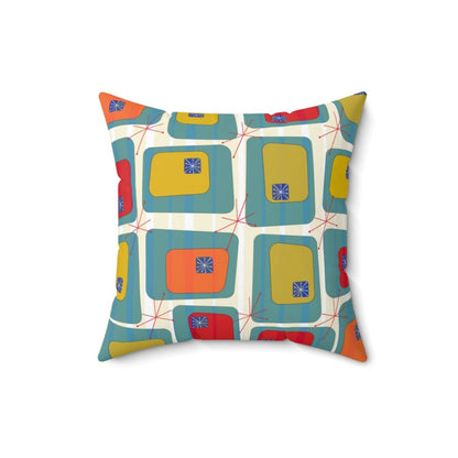 Mid Century Modern, Color Block, Tropical Hotel Vibes, Retro, Blue, Green, Orange, Mustard Yellow, Atomic 50&
