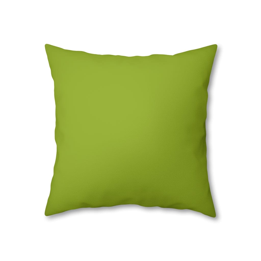 Retro Green, Minimalist, Mid Century Modern Spun Polyester Pillowcase Home Decor 16&quot; × 16&quot;