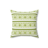 Retro Verde Green, Scandinavian Floral, Pyrex Lover Collector, Pillow And Insert Home Decor 16" × 16"