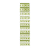Verde Green, Scandi Block Flowers, Vintage Collector, Kitchen, Dining Room, Table Runner (Cotton, Poly) Home Decor 16" × 72" / Polyester
