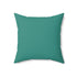Dark Turquoise Retro Blue Throw Pillow And Insert Home Decor 18" × 18"