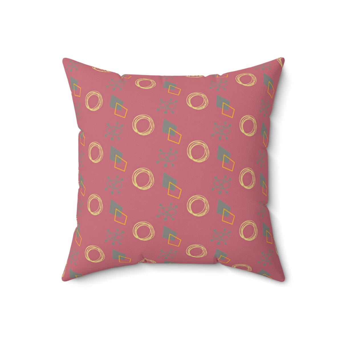 Mid Century Modern Pillow, Pale Purple,  Mallow Flower, Abstract, Retro Groovy MCM Pillow And Insert Home Decor 18" × 18"
