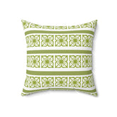 Retro Verde Green, Scandinavian Floral, Pyrex Lover Collector, Pillow And Insert Home Decor 18" × 18"