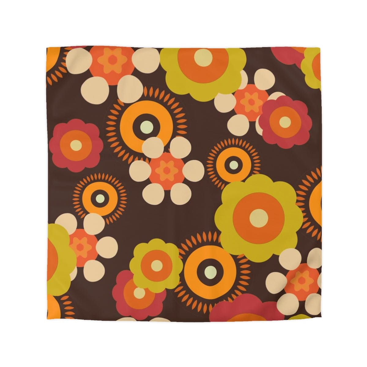 1970's Groovy Hippie, Flower Power Mod Daisy Duvet Cover Home Decor