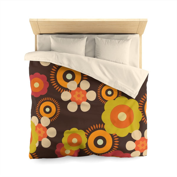 1970's Groovy Hippie, Flower Power Mod Daisy Duvet Cover