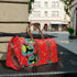 Atomic Cat, Kitschy Cat, Mid Century Modern Red, Starburst, Waterproof Travel Bag Bags 20" x 12" / Brown