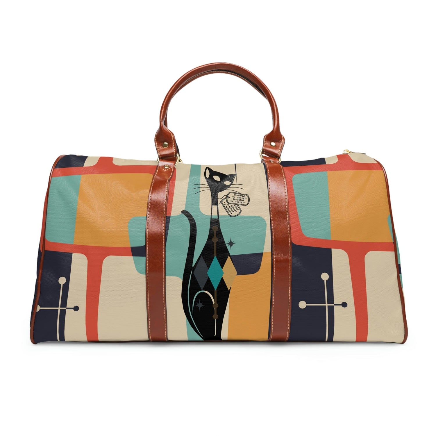 Atomic Cat, Mid Century Modern, Luggage, Travel Bag, Weekender