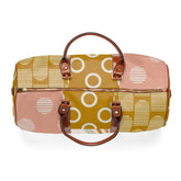 Boho Travel Bag, Patchwork, Retro Groovy, Mid Mod Waterproof Travel Bag Bags 20" x 12" / Brown