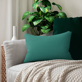 Dark Turquoise Retro Lumbar Pillow Home Decor 20" × 14"