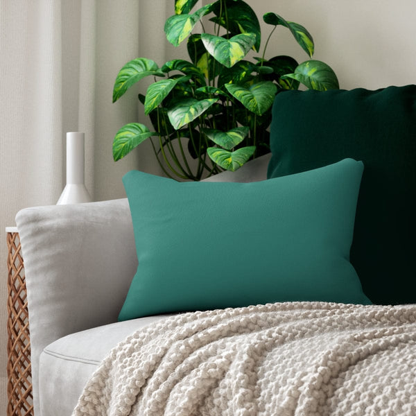Dark Turquoise Retro Lumbar Pillow