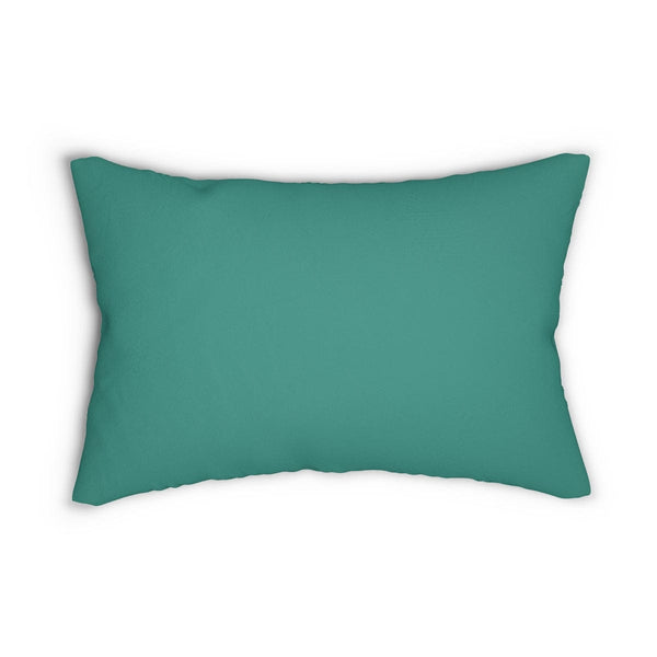 Dark Turquoise Retro Lumbar Pillow