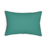 Dark Turquoise Retro Lumbar Pillow Home Decor 20" × 14"