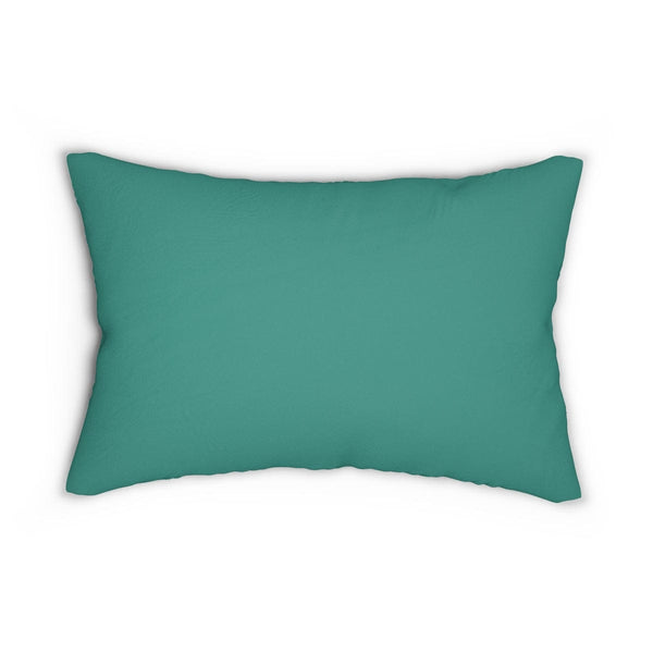 Dark Turquoise Retro Lumbar Pillow