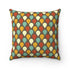 Mid Century Modern Geometric Brown, Aqua, Mustard Yellow, Burnt Red Mid Mod MCM Throw Pillow Home Decor 20" × 20"