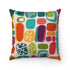 Mid Modern Abstract Geometric Retro Boho Colorful Bold MCM Home Decor Spun Polyester Square Pillow Home Decor 20" × 20"