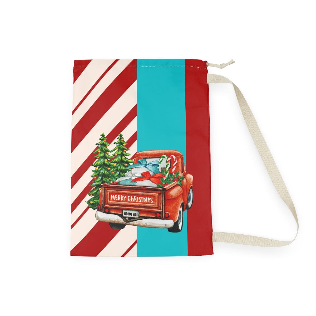 Retro Christmas Sack Bag, Reusable Gift Bag for Christmas Presents Home Decor 28&quot; × 36&quot;