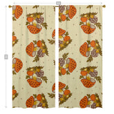 1970s Vintage Mushroom Pattern, Groovy Retro Mid Mod Window Curtains (two panels) - Mid Century Modern Gal