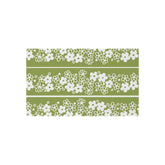 Mid Mod, Blossom Daisy, Retro Green, White, Indoor/Outdoor Large Area Rug Home Decor 36" × 60"