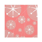 Atomic Pink, Mid Century Modern Dinging Room, Kitchen Retro Kitchen Napkins Accessories 4-piece set / White / 19" × 19"