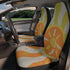 Retro Car Seat Covers, Groovy Green, Orange, Sunburst, 70&